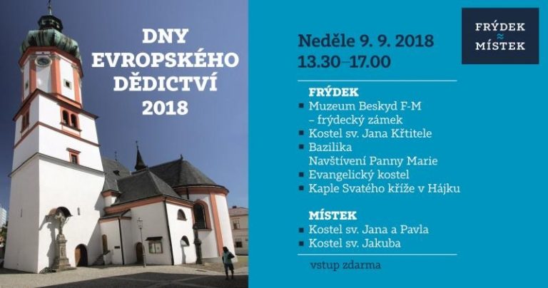 Dny evropského dědictví zpřístupní ZDARMA památkové objekty