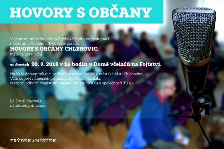 Setkání vedení města s občany Chlebovic dne 20. září 2018