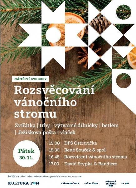 Vánoční strom se rozsvítí 30. listopadu