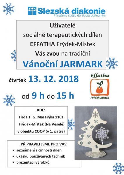 Vánoční jarmark v sociálně terapeutických dílnách EFFATHA Frýdek-Místek