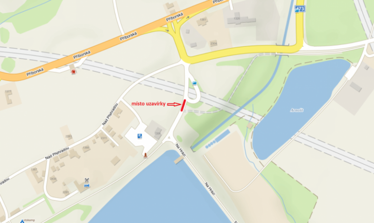 Uzavírka části ulice Na Hrázi v Místku