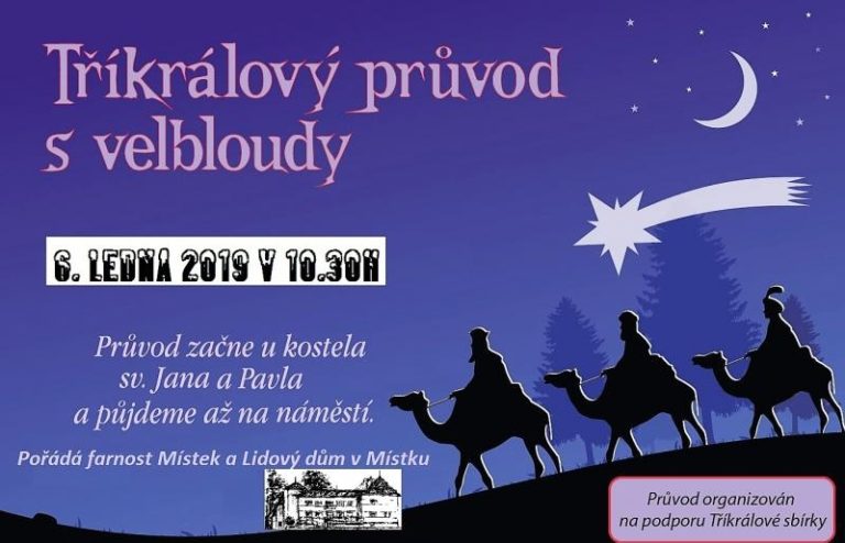 Tříkrálový průvod s velbloudy