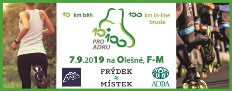 Běháte nebo jezdíte na in-line bruslích? Zúčastněte se závodu 100+10 pro ADRU