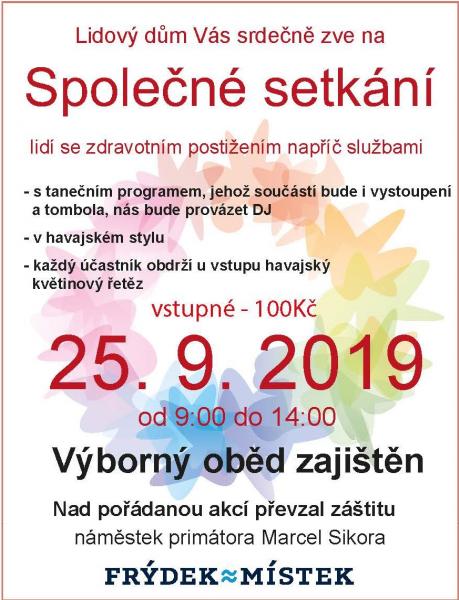 Setkání zdravotně postižených v Lidovém domě