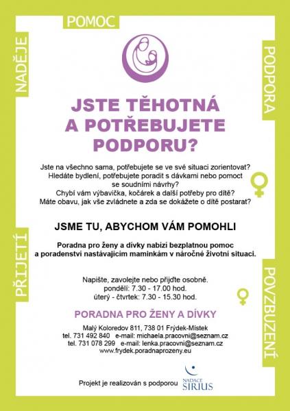 Jste těhotná a potřebujete podporu?
