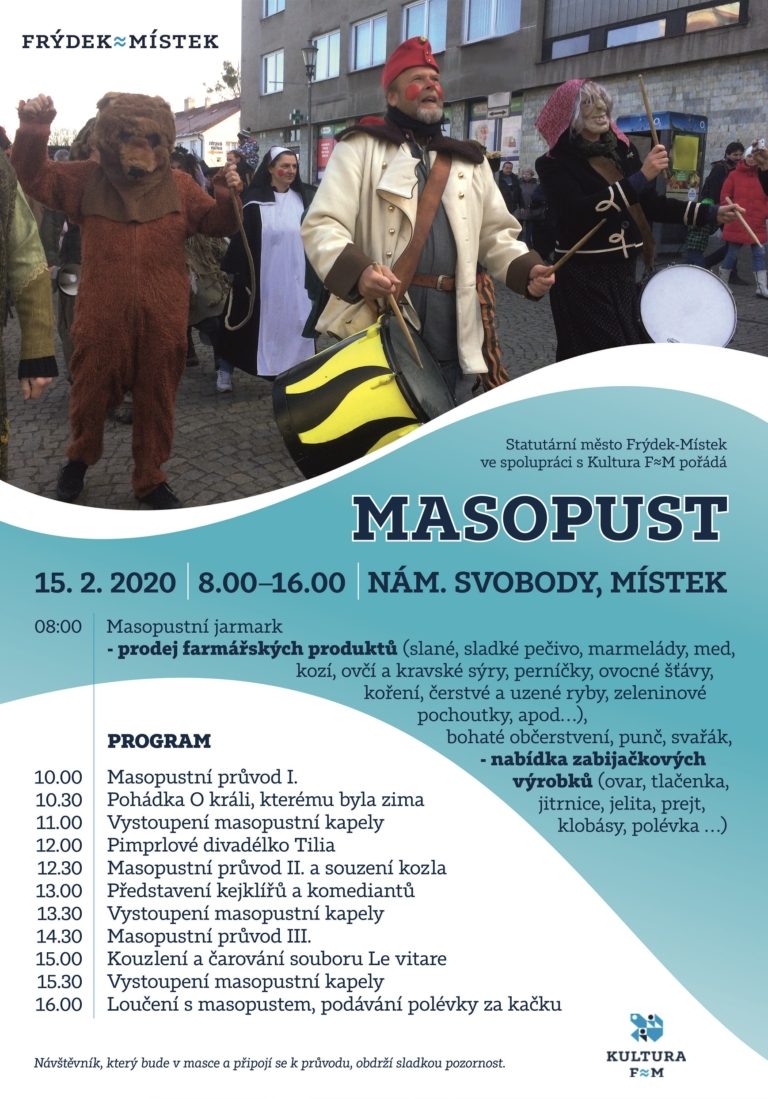 MASOPUSTNÍ JARMARK BUDE VE MĚSTĚ I LETOS