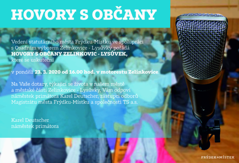 Setkání vedení města s občany Zelinkovic – Lysůvek