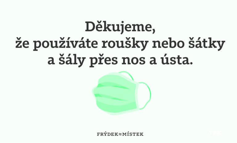 Stále více lidí ve městě nosí roušky, děkujeme