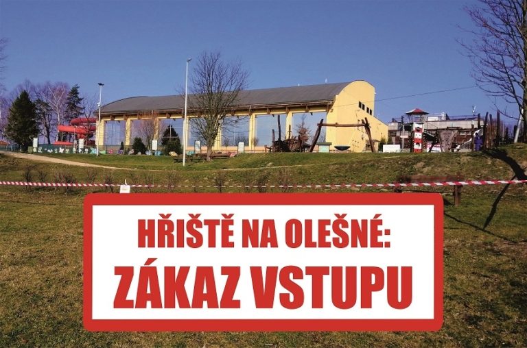 Město uzavřelo dětská hřiště, i to na Olešné