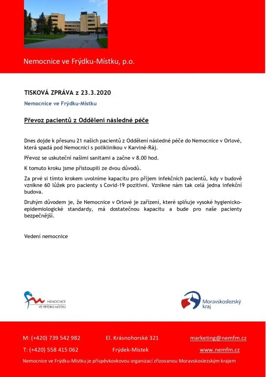 V nemocnici vznikne budova pro infekční pacienty