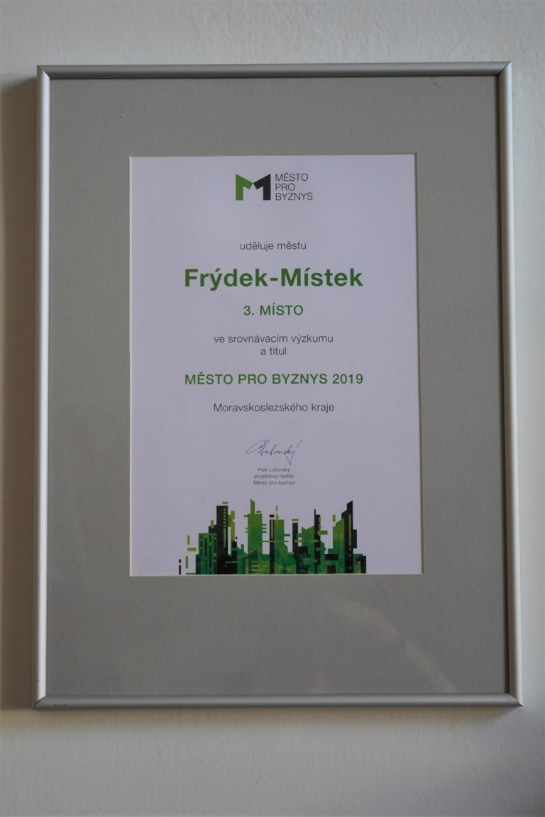 Město pro byznys – máme bronz