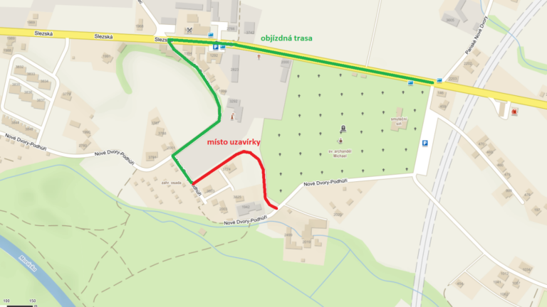 Prodloužení uzavírky cyklostezky pod centrálním hřbitovem ve Frýdku do 19.2.2021
