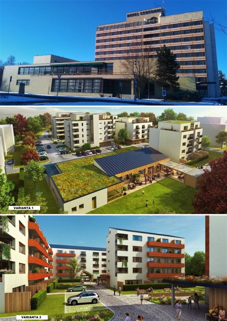 Nové bydlení na místě hotelu Centrum