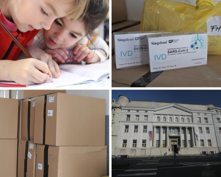 Školy si vyzvednou antigenní testy pro žáky na magistrátu