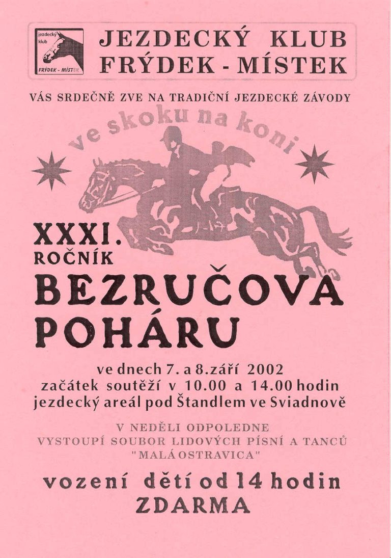 Pozvánka na tradiční jezdecké závody