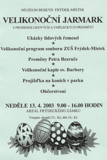 Velikonoční jarmark na frýdeckém zámku