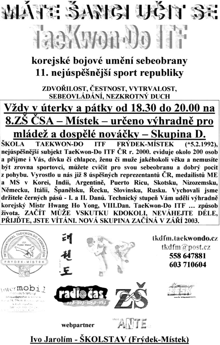 Přijďte na TaeKwon-Do!