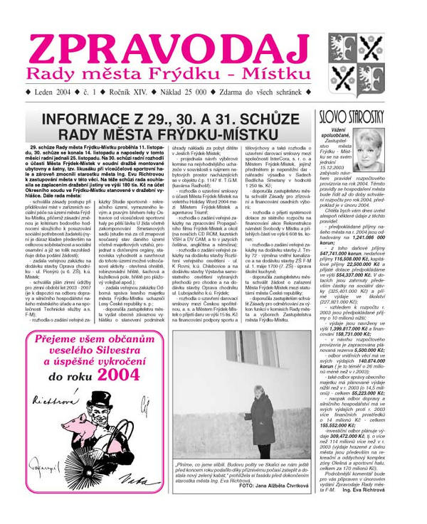 Zpravodaj LEDEN 2004