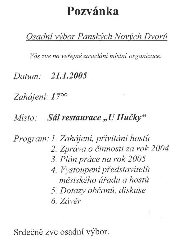 Hovory s občany na Panských Nových Dvorech