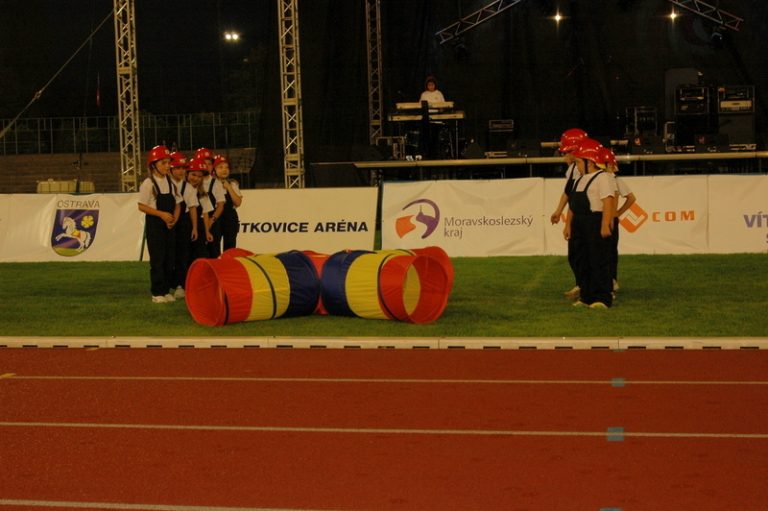 Nejmladší hasiči z mateřské školy Mateřídouška na II. evropském mistrovství požárních družstev