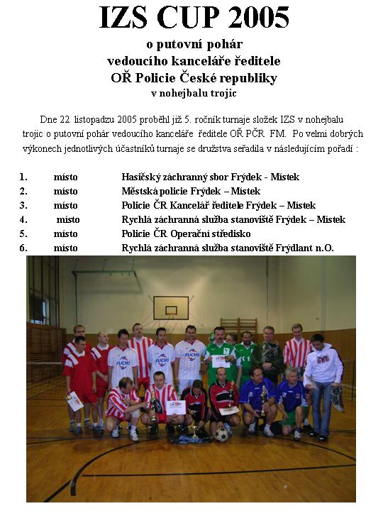 “ IZS CUP “ v nohelbalu trojic