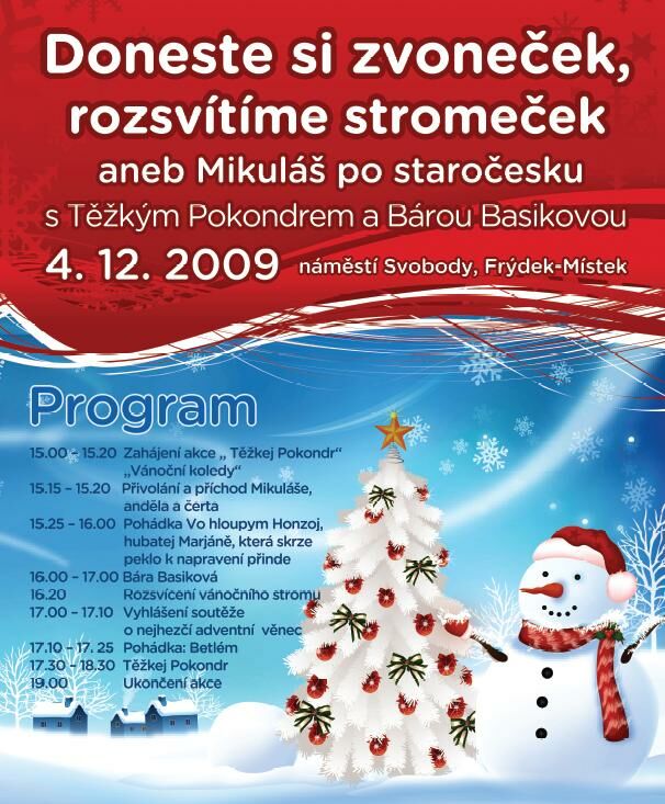 VÁNOČNÍ VÝZDOBA SE ROZZÁŘÍ JIŽ ZÍTRA – Doneste si zvoneček, rozsvítíme stromeček