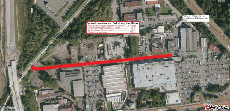 OPRAVA KOMUNIKACE COLLO-LOUKY