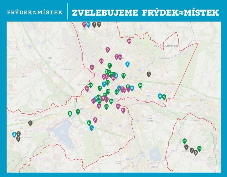 MAPA INVESTIC: ZVELEBUJEME FRÝDEK-MÍSTEK