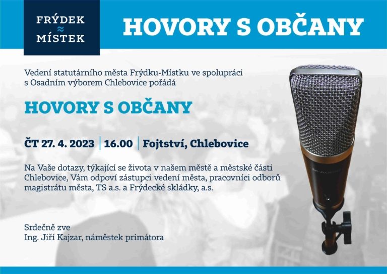 MĚSTO ZVE OBYVATELE CHLEBOVIC NA DEBATU