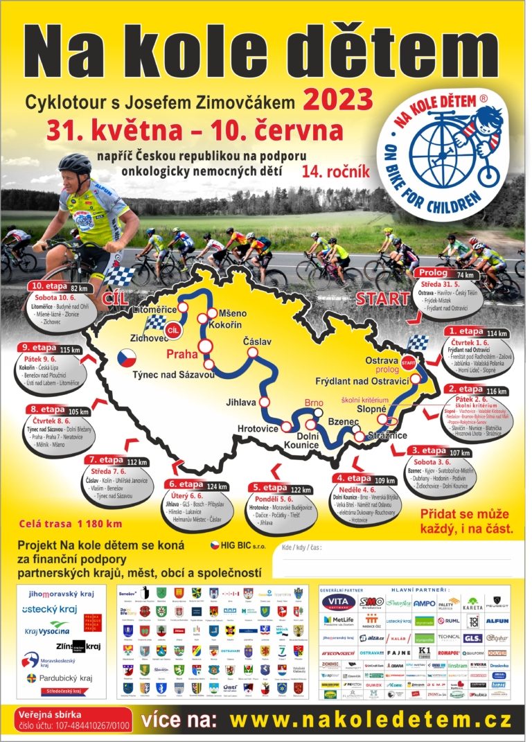 CYKLOTOUR NA KOLE DĚTEM PROJEDE I FRÝDKEM-MÍSTKEM. PŘIPOJTE SE I VY