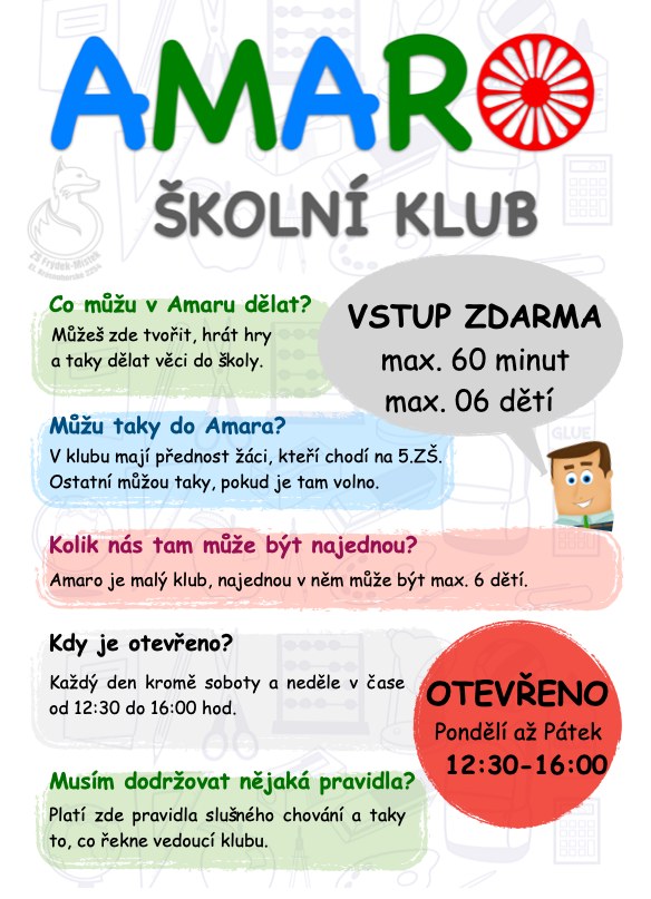 ČINNOST ŠKOLNÍHO KLUBU AMARO V KOMUNITNÍM CENTRU
