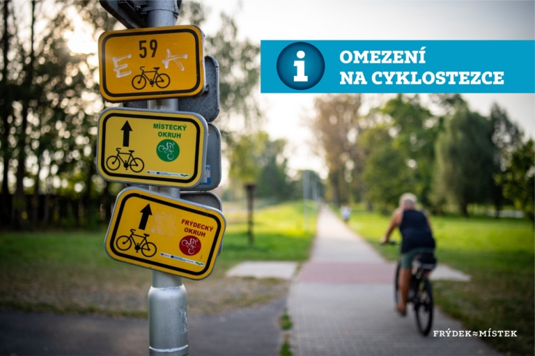 OMEZENÍ NA CYKLOSTEZCE U KOLOREDOVSKÉHO MOSTU