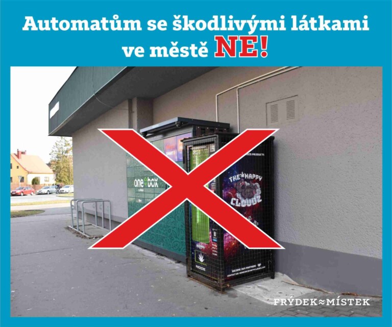 FRÝDEK-MÍSTEK SE VYMEZIL PROTI AUTOMATŮM S PSYCHOAKTIVNÍMI LÁTKAMI, POSTOJ POTVRDILA RADA MĚSTA